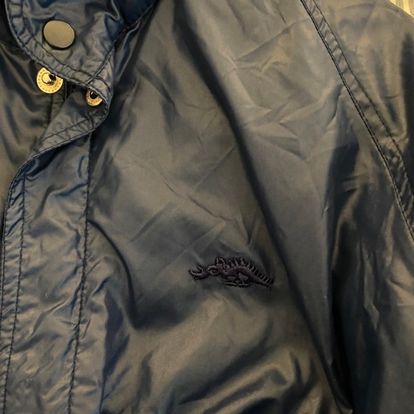 Vintage Sears Braggin Dragon Logo Navy Blue Nylon Grandpa Jacket Full Zip Men XL - Picture 4 of 9